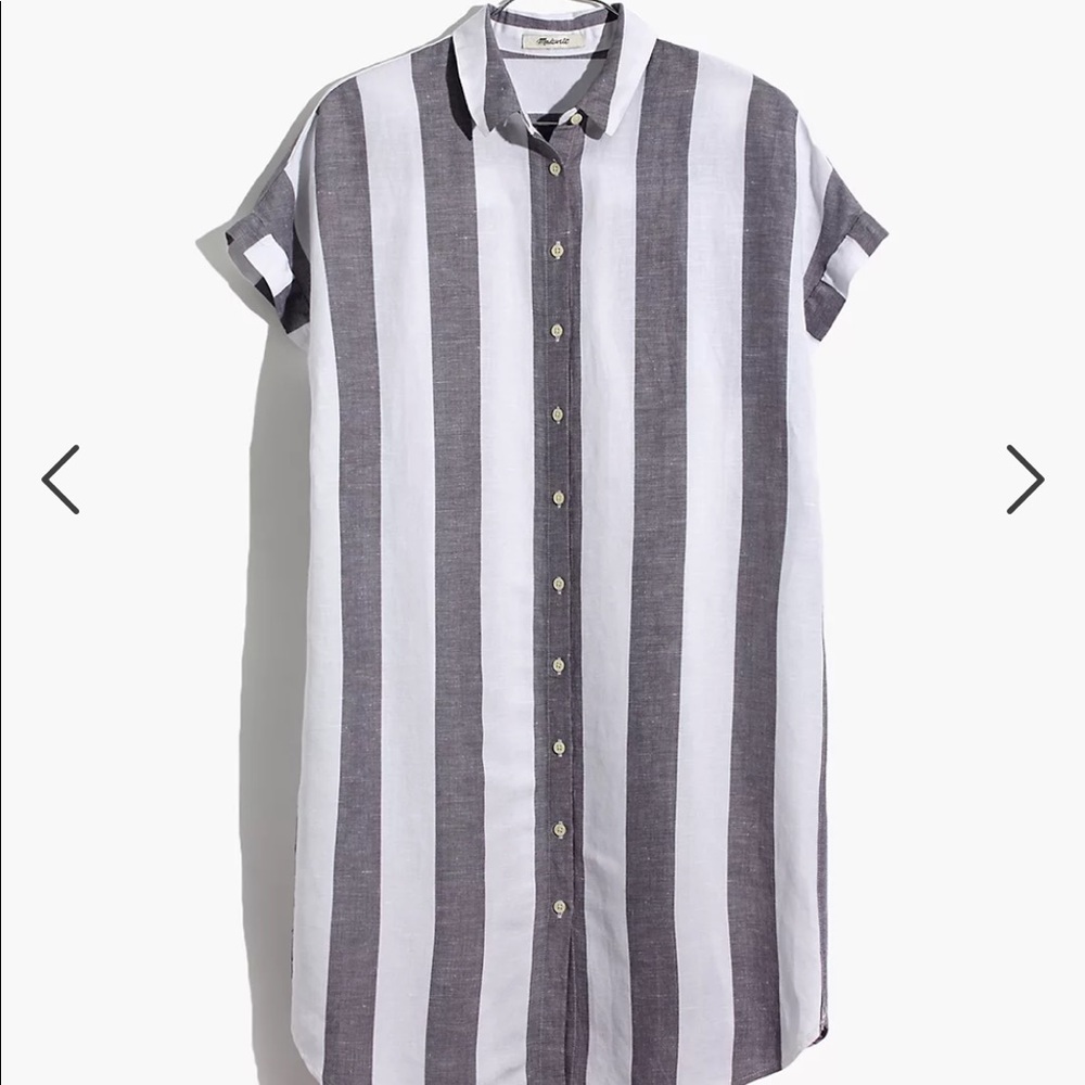 Madewell Maywood Stripe Shirtdress Size Large - Picture 5 of 9